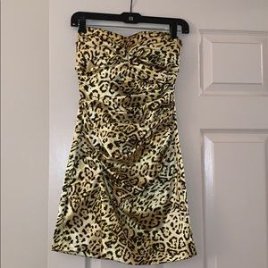 Yellow leopard party dress